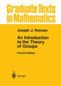 cover of the book An Introduction to the Theory of Groups