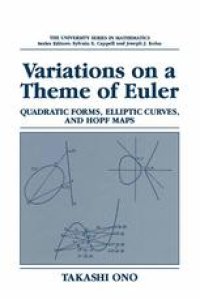 cover of the book Variations on a Theme of Euler: Quadratic Forms, Elliptic Curves, and Hopf Maps