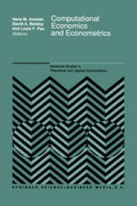 cover of the book Computational Economics and Econometrics