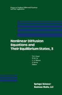 cover of the book Nonlinear Diffusion Equations and Their Equilibrium States, 3: Proceedings from a Conference held August 20–29, 1989 in Gregynog, Wales