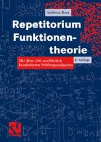 cover of the book Repetitorium Funktionentheorie: Mit über 200 ausführlich bearbeiteten Prüfungsaufgaben