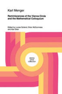 cover of the book Reminiscences of the Vienna Circle and the Mathematical Colloquium