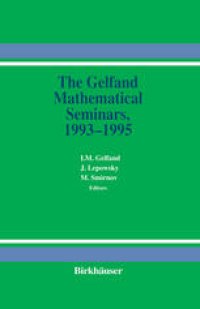 cover of the book The Gelfand Mathematical Seminars, 1993–1995