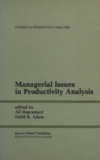 cover of the book Managerial Issues in Productivity Analysis