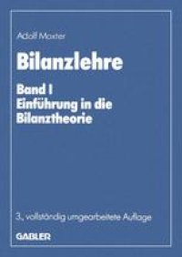 cover of the book Bilanzlehre: Band I: Einführung in die Bilanztheorie