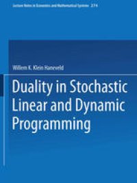 cover of the book Duality in Stochastic Linear and Dynamic Programming