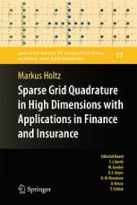 cover of the book Sparse Grid Quadrature in High Dimensions with Applications in Finance and Insurance