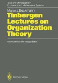 cover of the book Tinbergen Lectures on Organization Theory