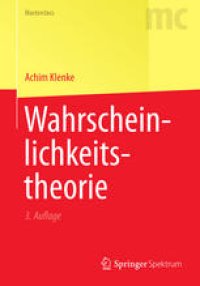 cover of the book Wahrscheinlichkeitstheorie