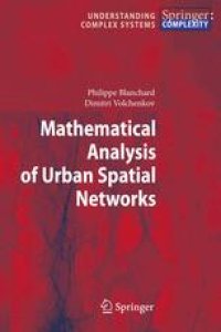 cover of the book Mathematical Analysis of Urban Spatial Networks