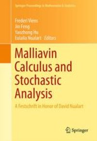 cover of the book Malliavin Calculus and Stochastic Analysis: A Festschrift in Honor of David Nualart