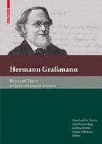 cover of the book Hermann Graßmann Roots and Traces: Autographs and Unknown Documents