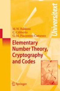 cover of the book Elementary Number Theory, Cryptography and Codes