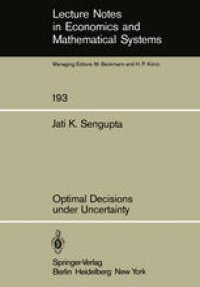 cover of the book Optimal Decisions under Uncertainty