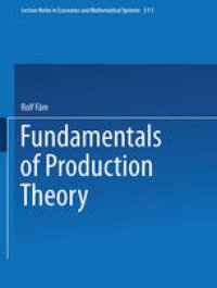 cover of the book Fundamentals of Production Theory