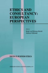 cover of the book Ethics and Consultancy: European Perspectives