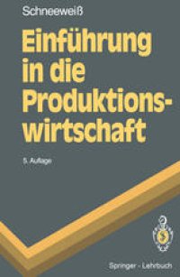 cover of the book Einführung in die Produktionswirtschaft