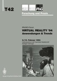 cover of the book Virtual Reality ’94: Anwendungen & Trends