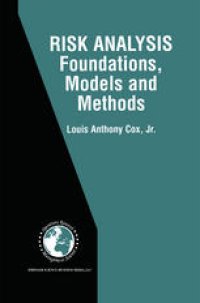 cover of the book Risk Analysis Foundations, Models, and Methods