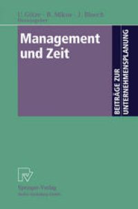 cover of the book Management und Zeit