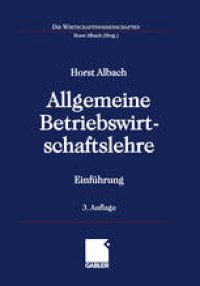 cover of the book Allgemeine Betriebswirtschaftslehre: Einführung