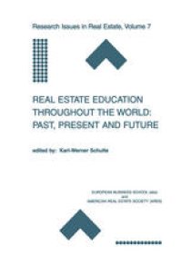 cover of the book Real Estate Education Throughout the World: Past, Present and Future