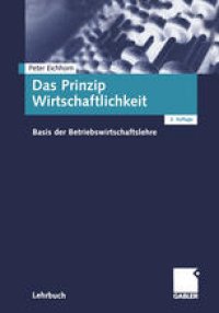 cover of the book Das Prinzip Wirtschaftlichkeit: Basis der Betriebswirtschaftslehre