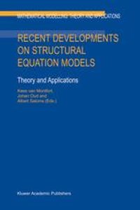 cover of the book Recent Developments on Structural Equation Models: Theory and Applications