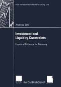 cover of the book Investment and Liquidity Constraints: Empirical Evidence for Germany