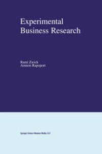 cover of the book Experimental Business Research