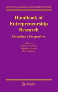 cover of the book Handbook of Entrepreneurship Research: Interdisciplinary Perspectives