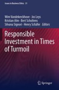 cover of the book Responsible Investment in Times of Turmoil