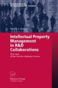 cover of the book Intellectual Property Management in R&D Collaborations: The Case of the Service Industry Sector