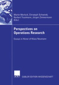 cover of the book Perspectives on Operations Research: Essays in Honor of Klaus Neumann