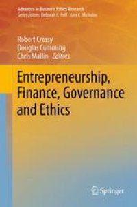 cover of the book Entrepreneurship, Finance, Governance and Ethics