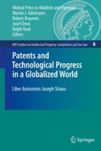 cover of the book Patents and Technological Progress in a Globalized World: Liber Amicorum Joseph Straus