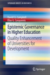 cover of the book Epistemic Governance in Higher Education: Quality Enhancement of Universities for Development