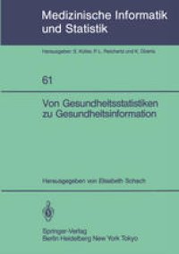 cover of the book Von Gesundheitsstatistiken zu Gesundheitsinformation