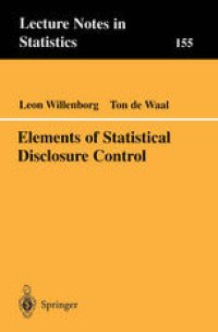 cover of the book Elements of Statistical Disclosure Control