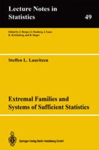 cover of the book Extremal Families and Systems of Sufficient Statistics