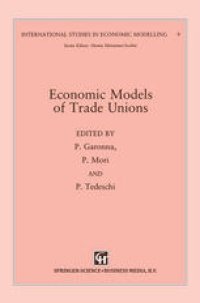 cover of the book Economic Models of Trade Unions