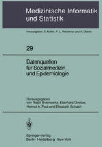 cover of the book Datenquellen für Sozialmedizin und Epidemiologie