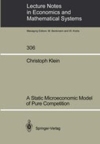 cover of the book A Static Microeconomic Model of Pure Competition