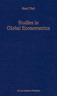 cover of the book Studies in Global Econometrics