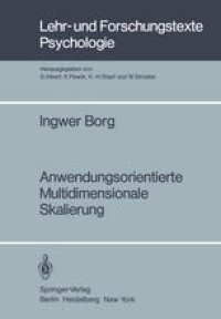 cover of the book Anwendungsorientierte Multidimensionale Skalierung