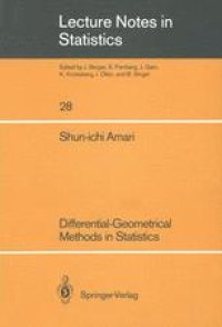 cover of the book Differential-Geometrical Methods in Statistics