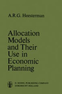 cover of the book Allocation Models and their Use in Economic Planning