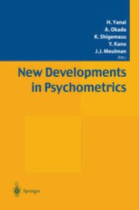 cover of the book New Developments in Psychometrics: Proceedings of the International Meeting of the Psychometric Society IMPS2001. Osaka, Japan, July 15–19, 2001