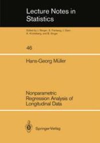 cover of the book Nonparametric Regression Analysis of Longitudinal Data