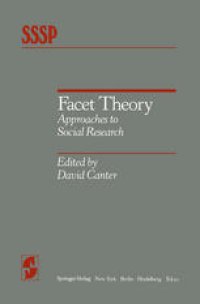 cover of the book Facet Theory: Approaches to Social Research